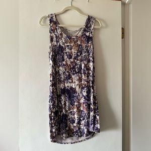 Purple floral tank dress